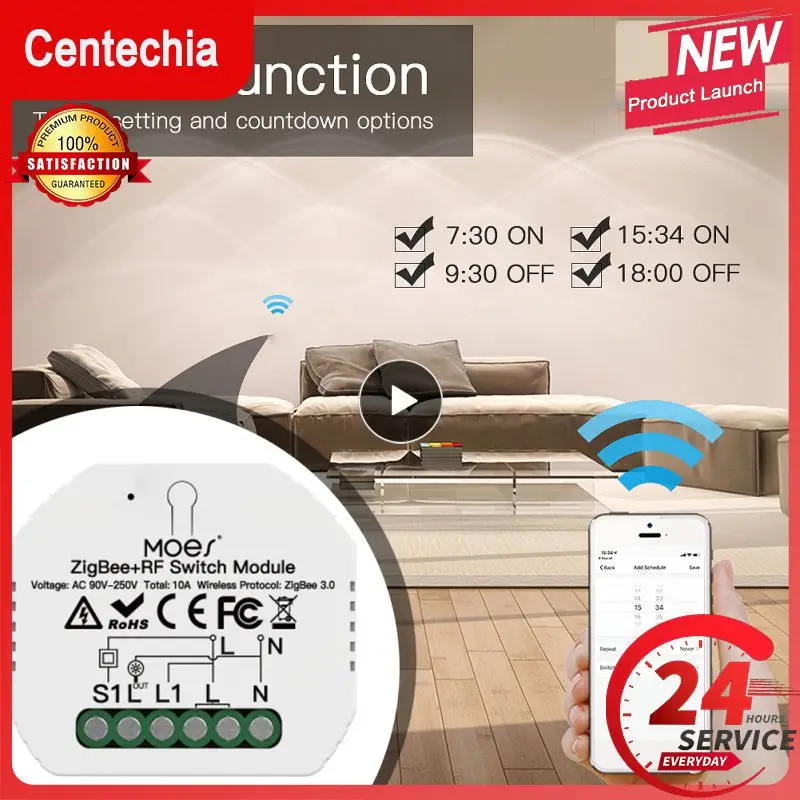 Smart Wifi Light Led Dimmer Switch Smart Life/Tuya App Telecomando 1/2 Way Switch, Funziona Con Alexa Echo Home