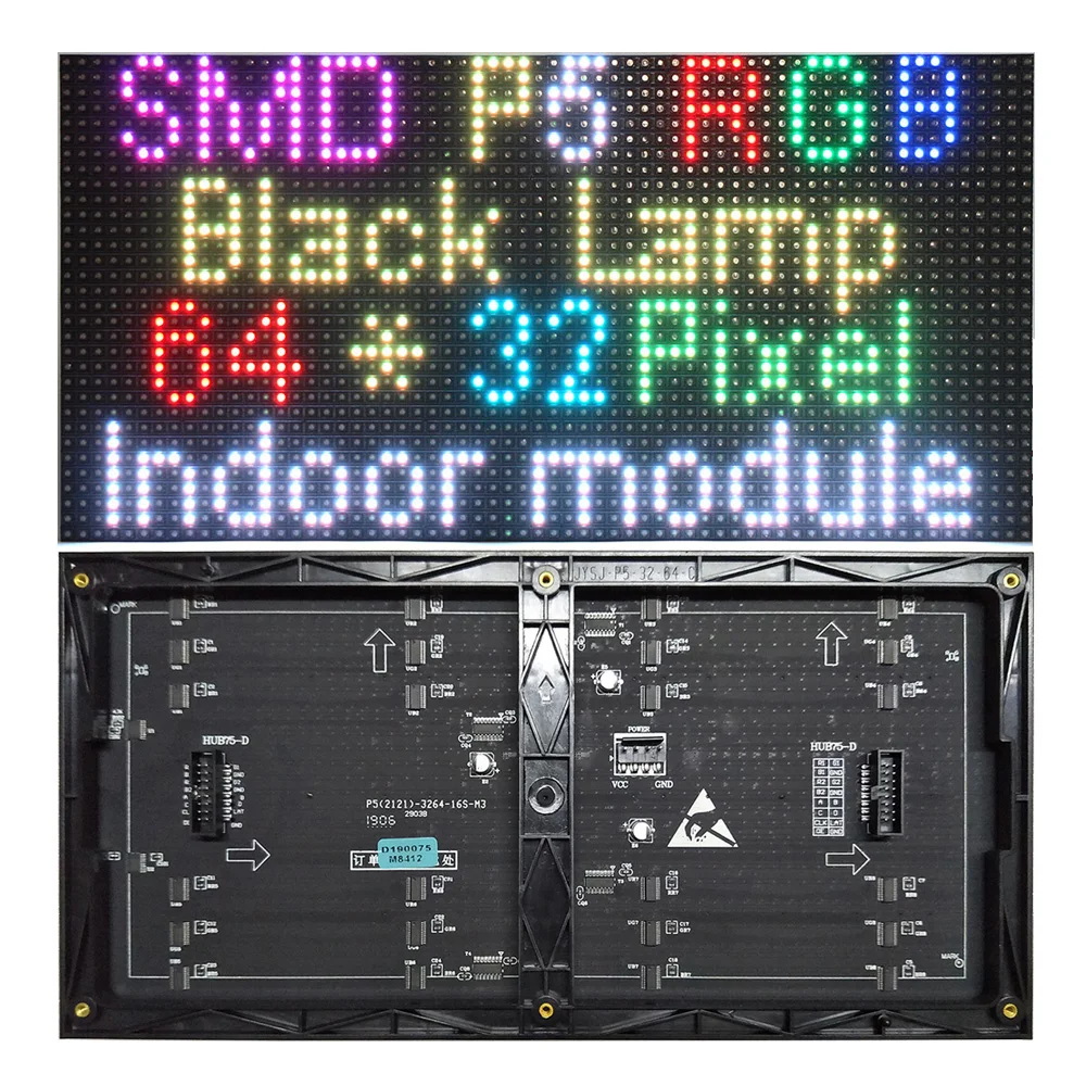 

P5 Indoor Full Color LED Display Panel,P5 LED Display Module,SMD2121 P5 LED Matrix 3-in-1 RGB Panel.1/16 Scan,HUB75 Interface.