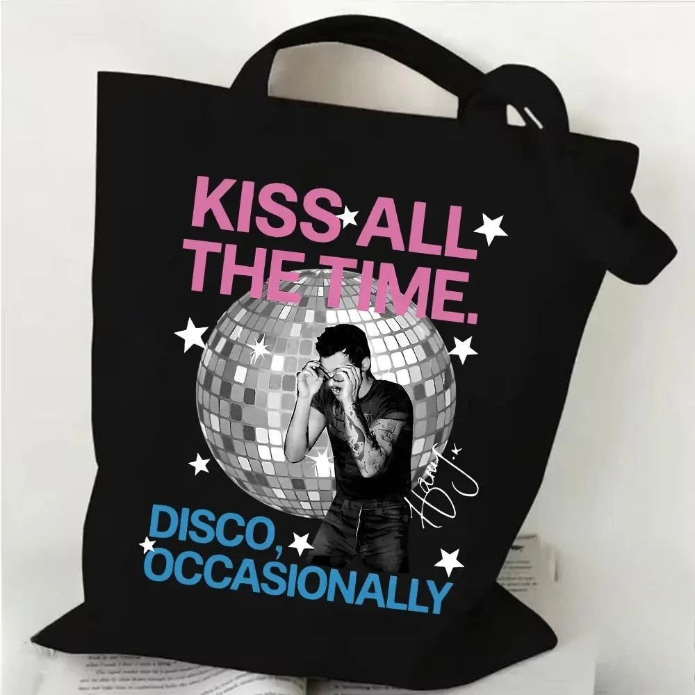 Kiss All the Time Disco Occasionally 앨범 음악 2026 캔버스 가방 쇼핑 토트백 팬들을 위한 캐주얼 쇼퍼백 선물
