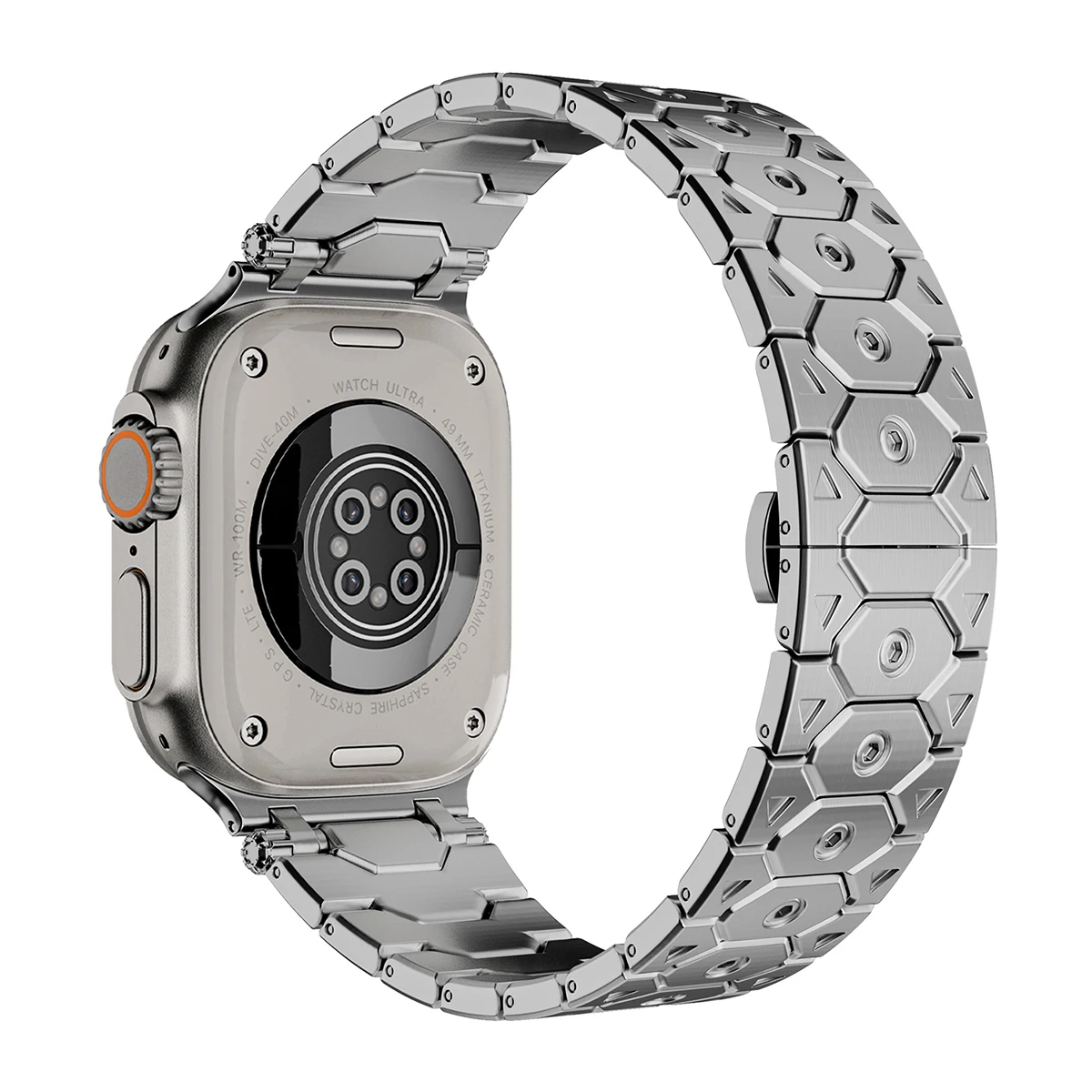 Elegant Titanium Finish Stainless Steel Strap