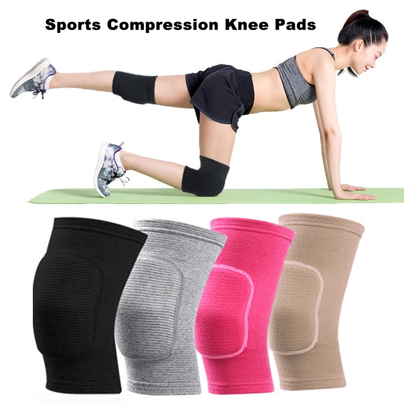 Sports Compression Knee Pads Elastic Knee Protector Thickened Sponge
