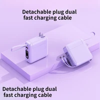 AC Plug Power Bank with Built-in Cable, Large Capacity 20000mAh Super Fast Charging 22.5W Portable Power Bank 2
