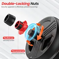 Adjustable dumbbell set, 55lbs Free Weights set with upgraded nut, 4 in 1 Weight Set Used as Kettlebells, Barbell, Push up Stand - Image 3