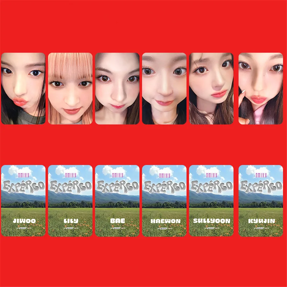 

Kpop 6pcs NMIXX EXPERGO Album LOMO Card Photocard LILY HAEWON SULLYOON BAE JIWOO KYUJIN Gift Fans Collection