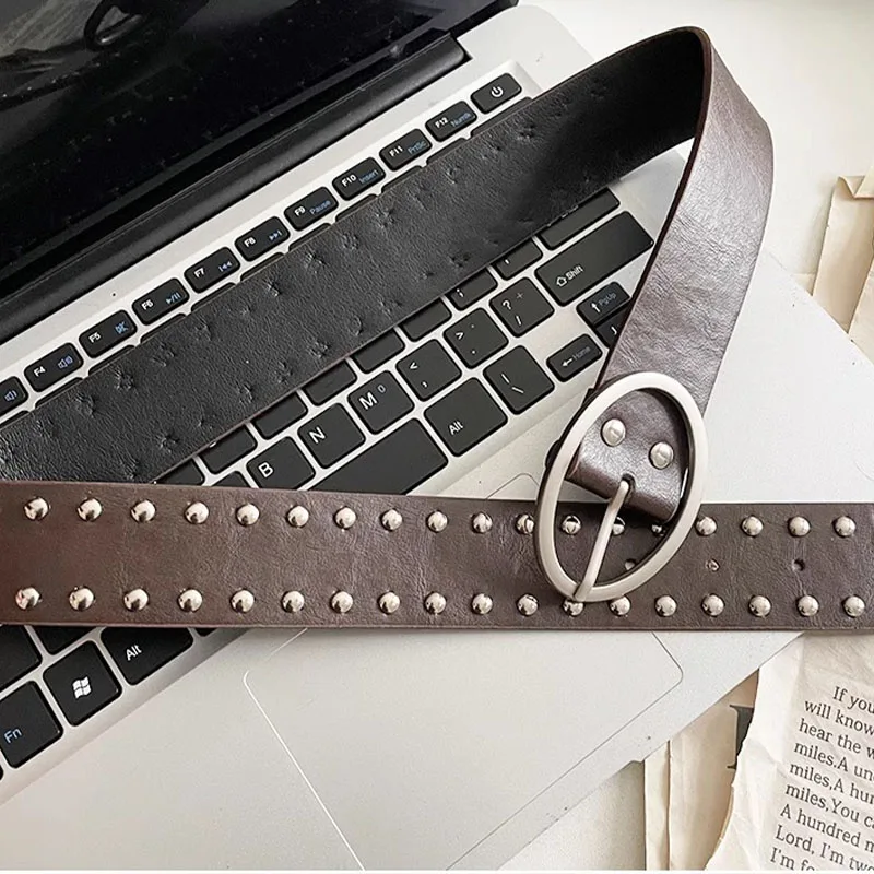 SETUP-EXE★韓国★人気★CIRCLE RIVET BELT ベルト SETUP‐EXE】CIRCLE RIVET BELT / 【セットアップエグゼ