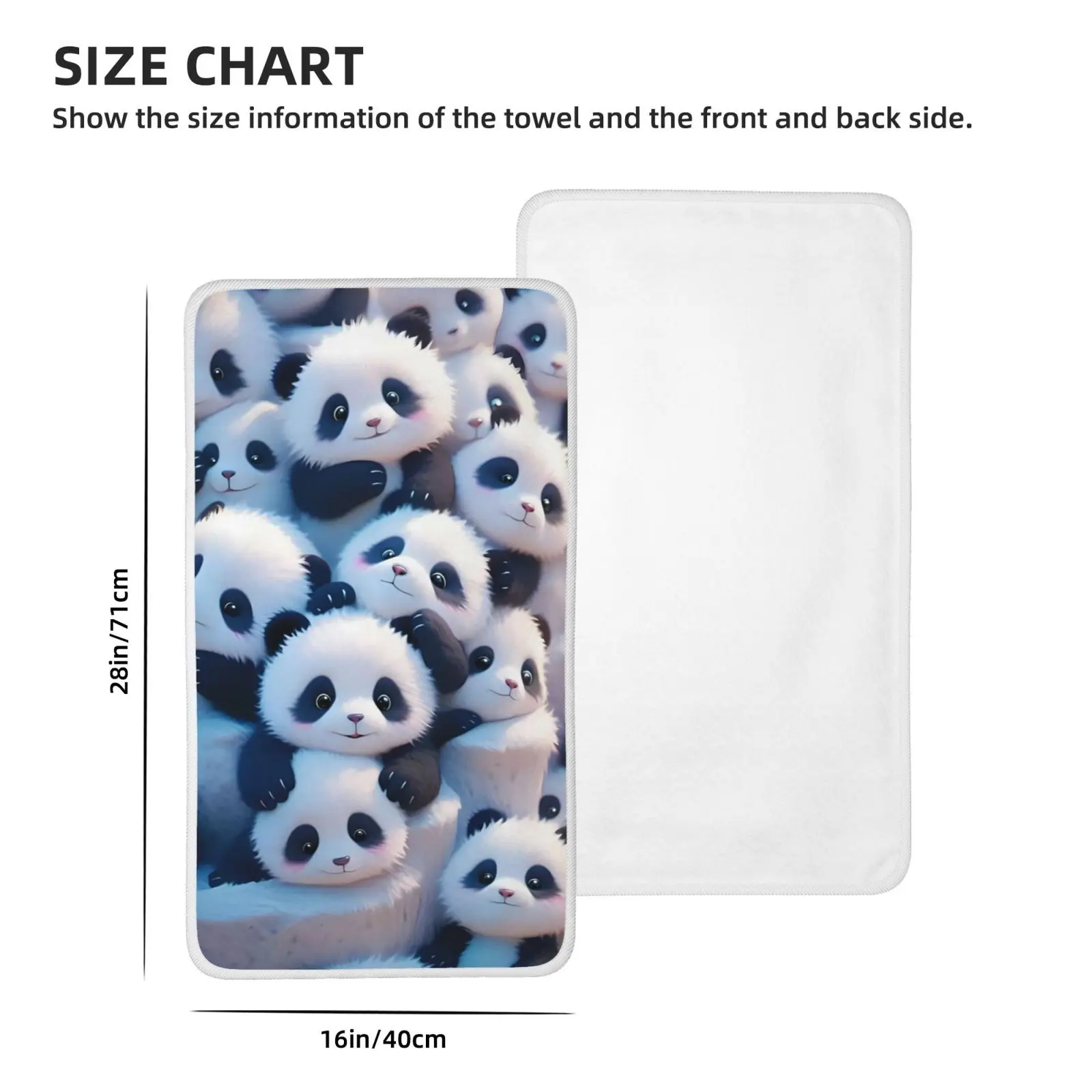 Kit 4 Panos Cozinha DIBOR - Panda You Are So Loved