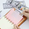 A7 5Pcs Binder Pockets Binder Zipper Folders for 6 Ring Notebook Divider Page Waterproof PVC Leaf Document Filing Bag 2