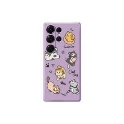 Adorable Cat Pattern Soft Phone Case Cover - Galaxy A31 (2)