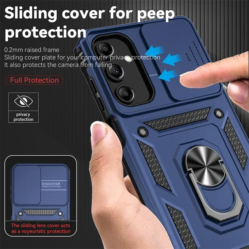 Slide Camera Lens Military Grade Armor Phone Case For Samsung thumbnail 10