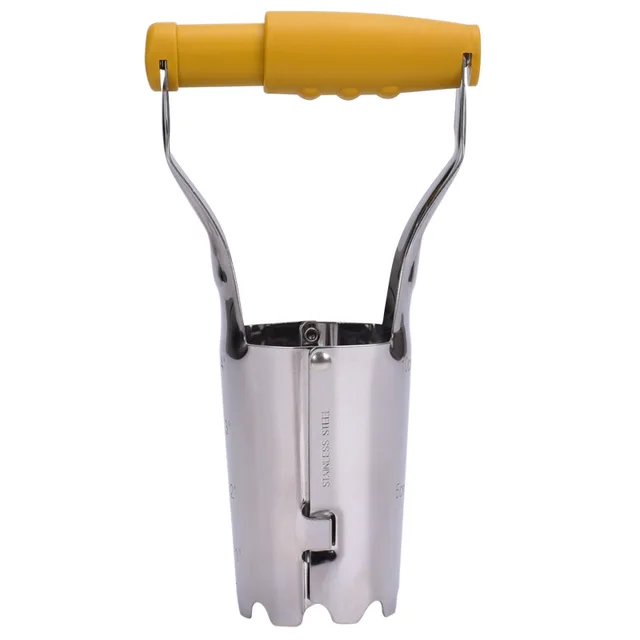 Rozsdamentes Acél Palánta Transzplanter Virágcső -Transzplanter Kerti Lyuk Lyukas Gyümölcsös És Szerszám