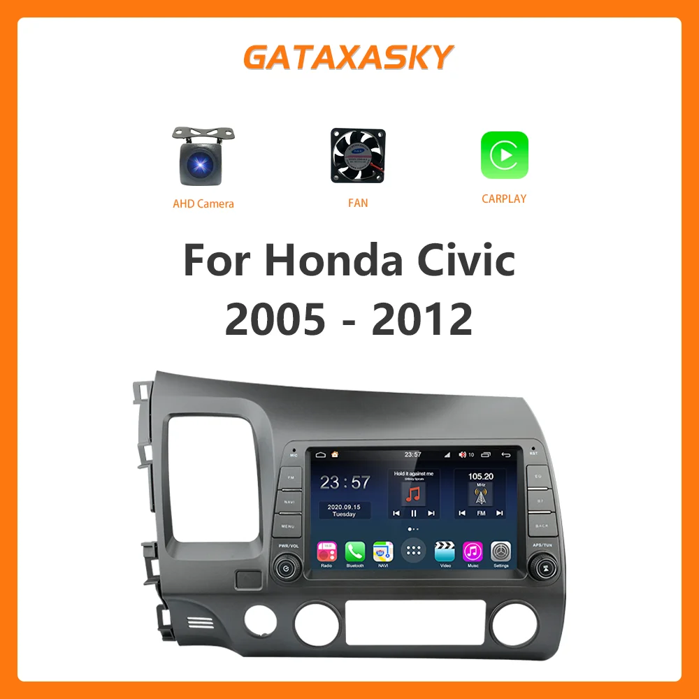 

GATAXASKY Android Car Radio Multimedia video Player For Honda Civic 2005-2012 Voice Carplay Auto GPS 2 din autor navigator