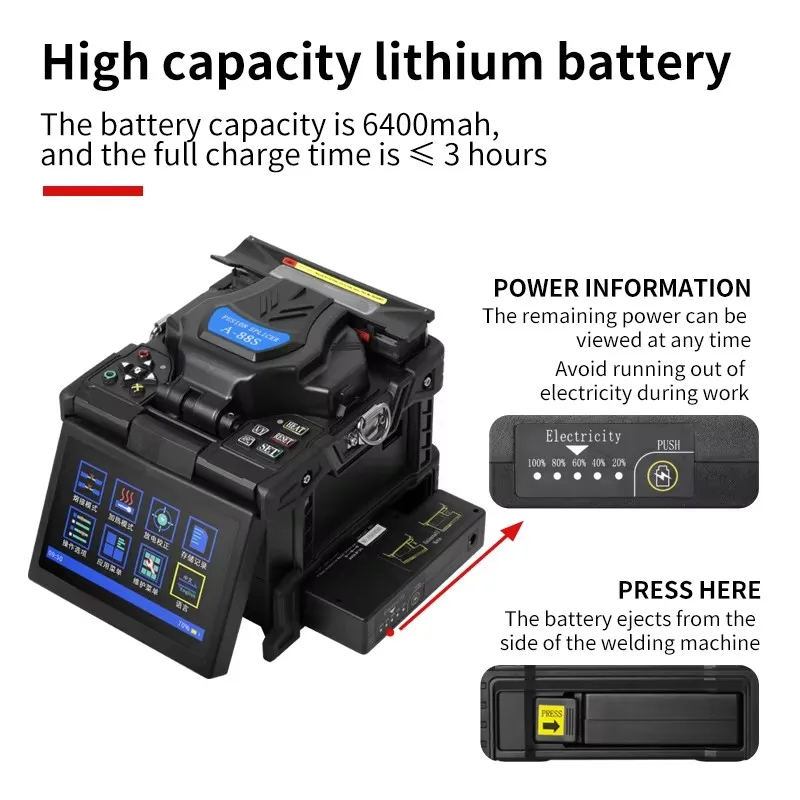 YOUYSI new A-88S Optic Fiber Fusion Splicer Splicing machin fiber optic tool set