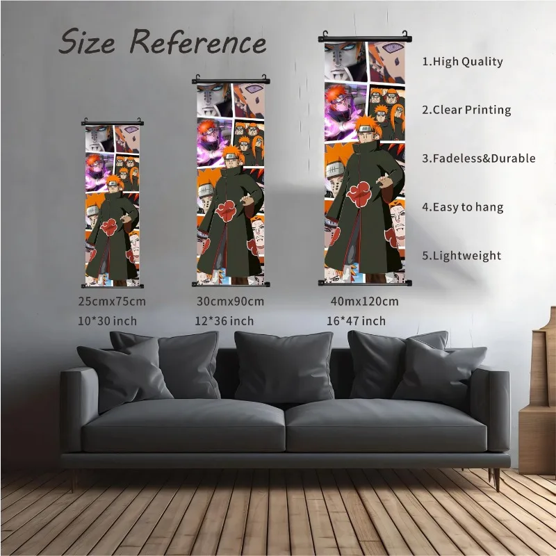 Limited Edition High-Definition Naruto Scroll Poster - AI Anime Character Oil Painting
