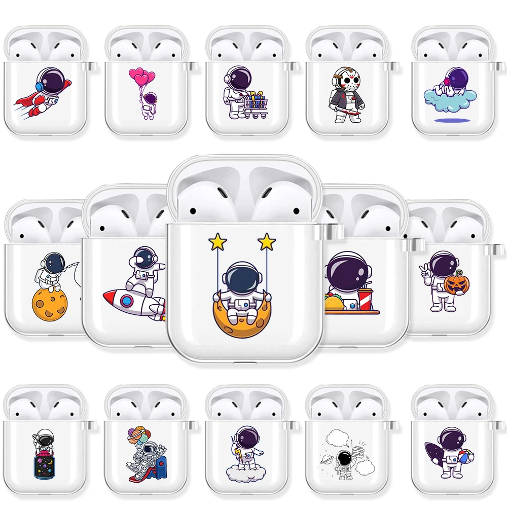 Simpatico Astronauta Cartoon Airpods Custodia Cuffie Cuffie Cuffie Airpod Air Apple Pro 3 Per 2 3 ° Pod Gen Airpord Custodie