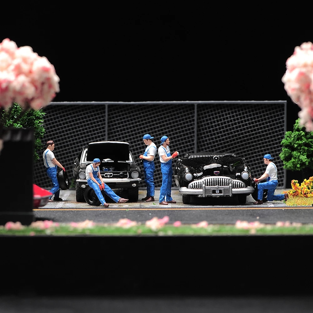 

1/64 Diorama Figure Toys Soldiers Assembled car Action Body Model Doll Miniature Handicraft Scene Diorama For Collection