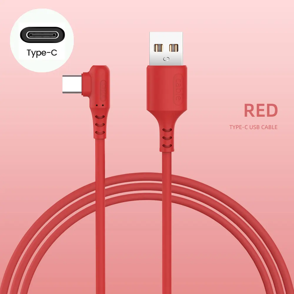 5A Liquid 90 Degree Micro USB Type C Cable Fast Charging USB Charger Cable for Samsung Xiaomi Quick Charge Silicone Wire hdmi to phone Cables