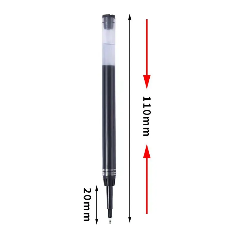 12pcs/set large capacity press neutral pen bold pen core st head black/blue/red ink 0.5mm quick drying smooth neutral pen