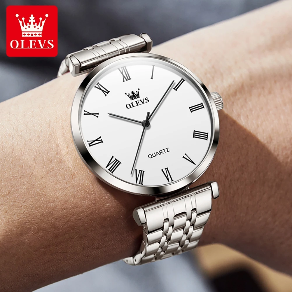 OLEVS Brand New Fashion Quartz Watch for Men Luxury Gold Stainless Steel Strap Waterproof Simple Mens Watches Relogio Masculino