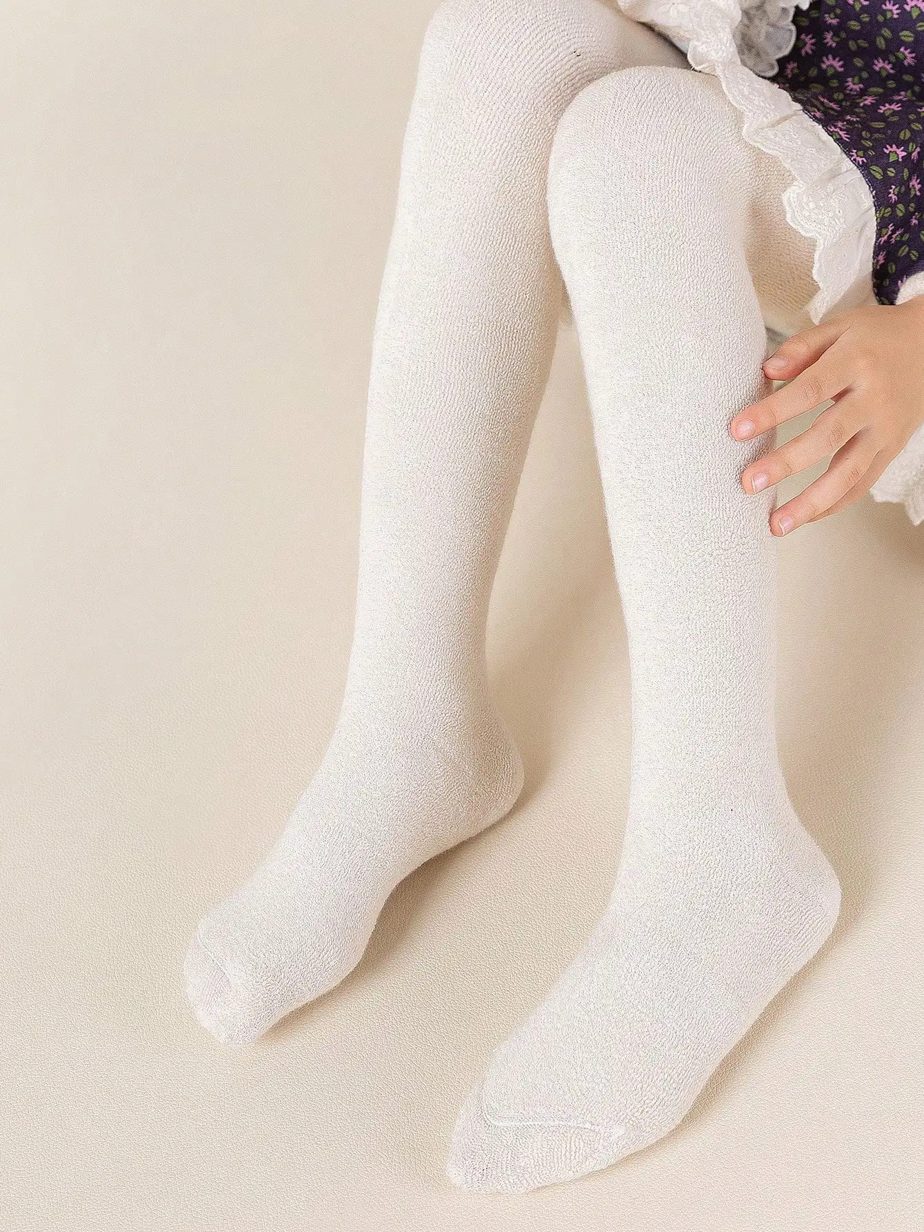 3 pairs of girls’ solid color bottom pantyhose are suitable for daily life Baby & Maternity