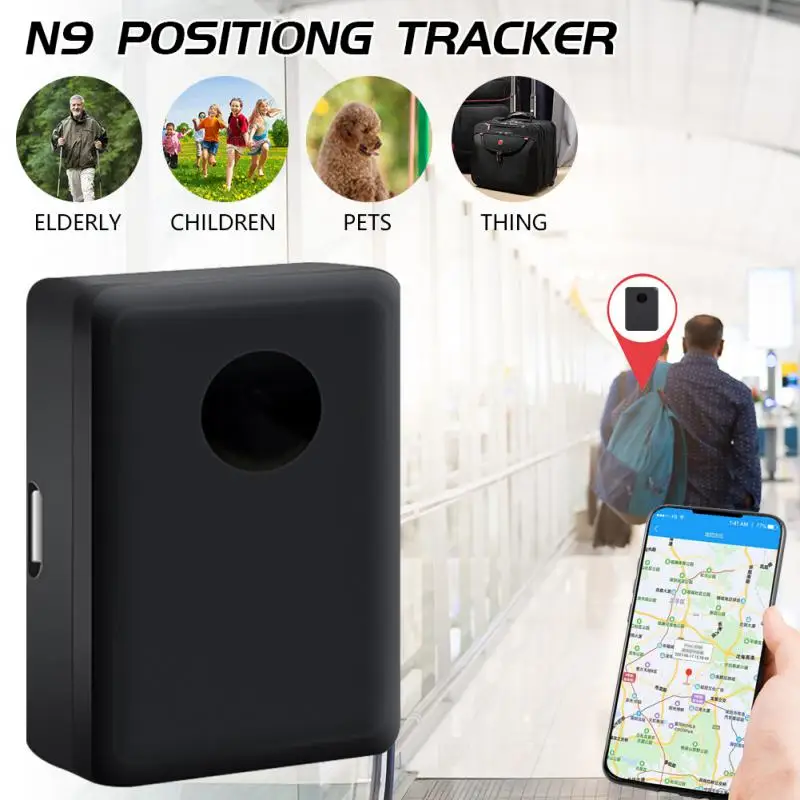 N9 Car GPS Mini Tracker Real Time Tracking Monitor Anti-Theft Anti-lost Locator Strong Magnetic Mount SIM Message Positioner