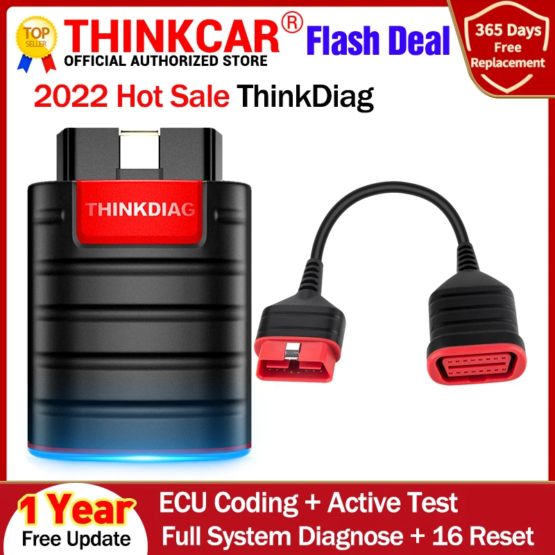 Thinkdiag Full system Diagnostic tool All software 1 year free update ecu coding active Test code reader scanner with obd cable