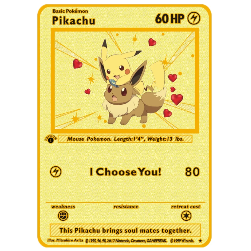 Brand New 27 Pokemon Metal English Kapikachu I Choose You GX EX Vmax Birthday Gift Collection Cards Super Game Anime Kids Toys Brand New 27 Pokemon Metal English Kapikachu I Choose You GX EX Vmax Birthday Gift Collection Cards Super Game Anime Kids Toys