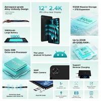 【Brand+】DOOGEE T40 Pro Tablet 12 ''IPS 2.4K 20GB(8 + 12) 512GB Android 14 Helio G99 18W Charge Quad Speaker 7.6mm ultra-thin - Image 2