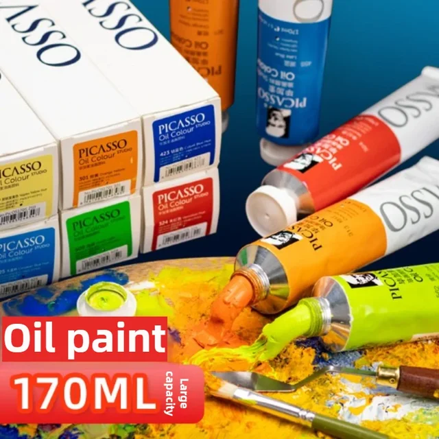170/50ml Pittura a olio Alta saturazione Tempo di asciugatura più rapido con texture cremosa e materiali artistici di consistenza per studenti artisti 2