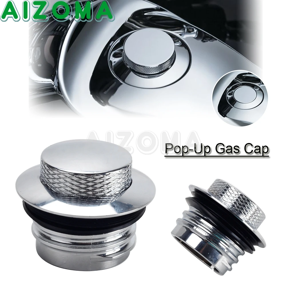 Tappo Del Gas Ventilato Pop-Up Per Montaggio A Incasso Per Moto Per Harley Touring Tri Electra Road Street Glide Flht Fltr Flhx Coperchio Del Tappo De