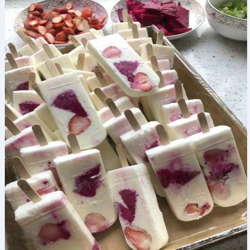 40 Pcs Mold Electric Ice Cream Maker Machine W/ Compressor Fridge Popsicle Machine Stainless Steel Yogurt Milk Commercial 6