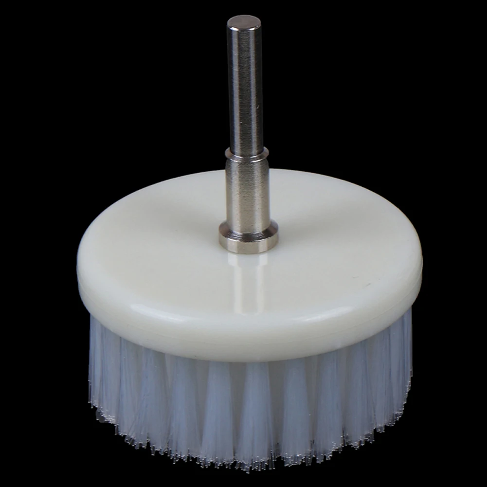 

High Quality Soft Drill Powered Brush Brush Head White + Metal 60mm Diameter Surface Cleaning Indoor Car Interior