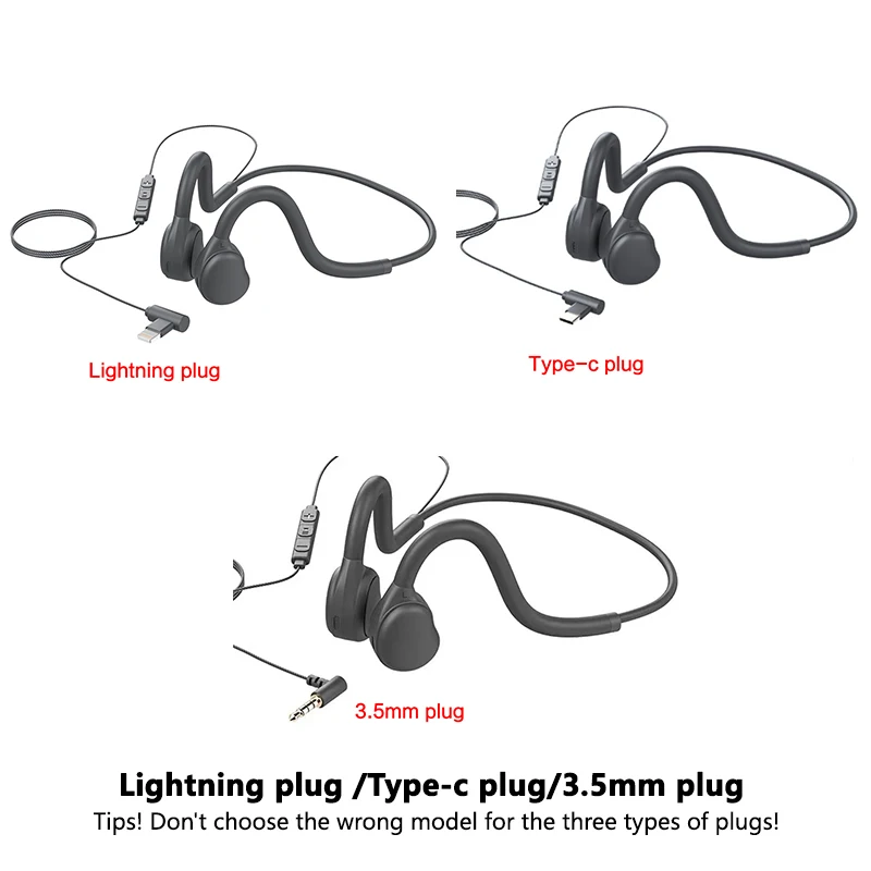 Cuffie a conduzione aerea a orecchio aperto Cuffie stereo cablate da 3,5 mm non nell'orecchio Cuffie per musica ultraleggere con microfono per telefono Android IOS - Image 6
