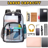Backpack Waterproof Transparent School Bag Girl Large Capacity Backpack Solid Clear Backpack Men Fashion Transparent Plastic Bag - Image 5