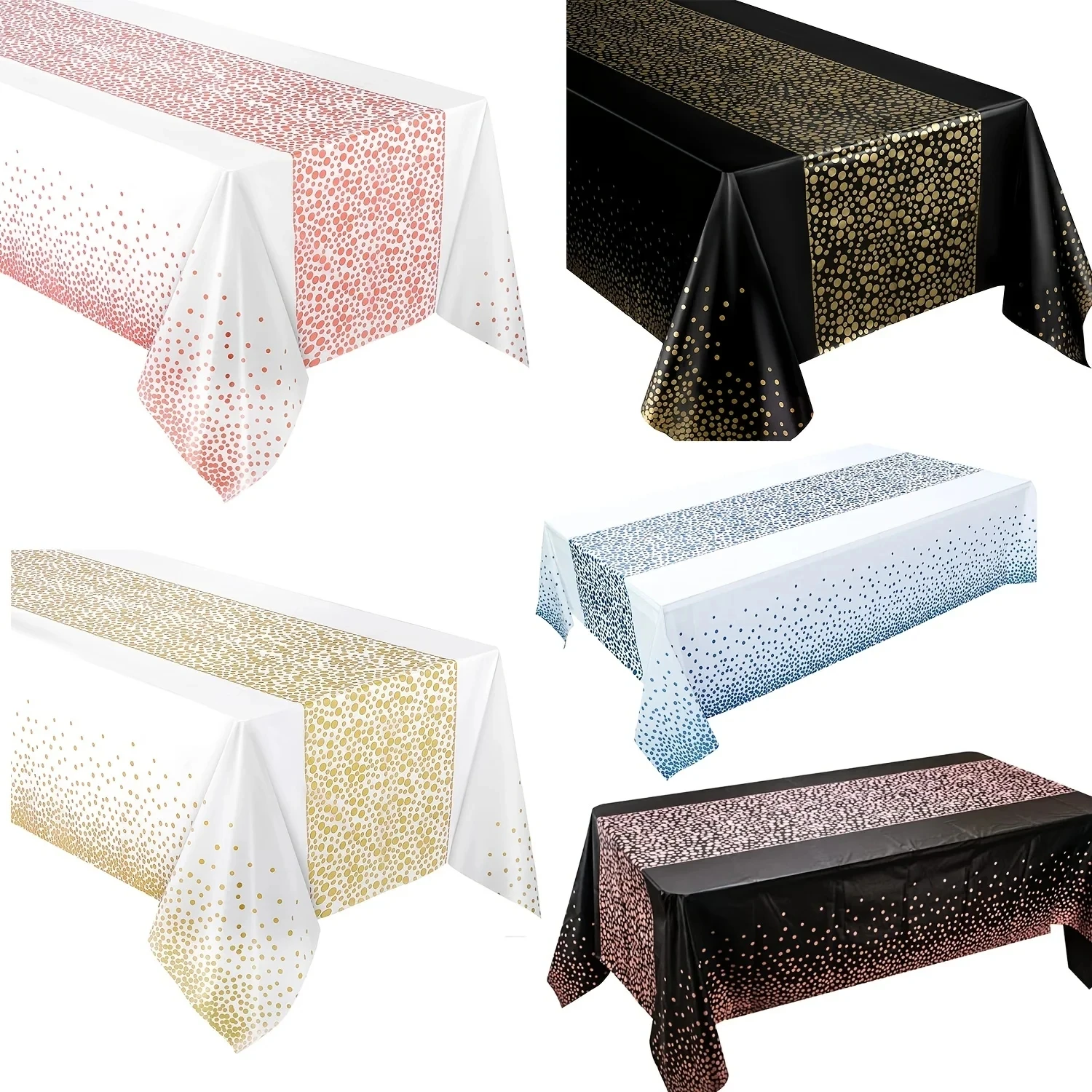 Disposable Tablecloth 1pc Small Polka Dot Thickened Waterproof 54*108inch