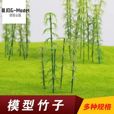 WJDG model10Pcs Green Plastic Model Bamboo Trees Scale Garden Decor Train Scenery Landscape Kids Toys miniature 5