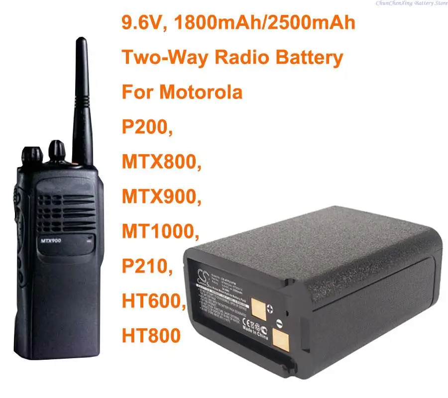 

GreenBattery 1800mAh/2500mAh двухсторонняя радиосвязь NTN4824A,NTN5414 для Motorola HT600, HT800, MT1000, MTX800, MTX900, P200,P210