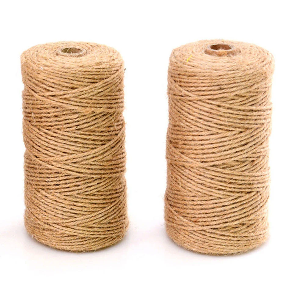 Jute Rope Natural Jute Cord Ribbon Bows Crafts Party Wedding Vintage Jute Rope String Sewing Christmas Handmade DIY Decoration Accessories jute rope