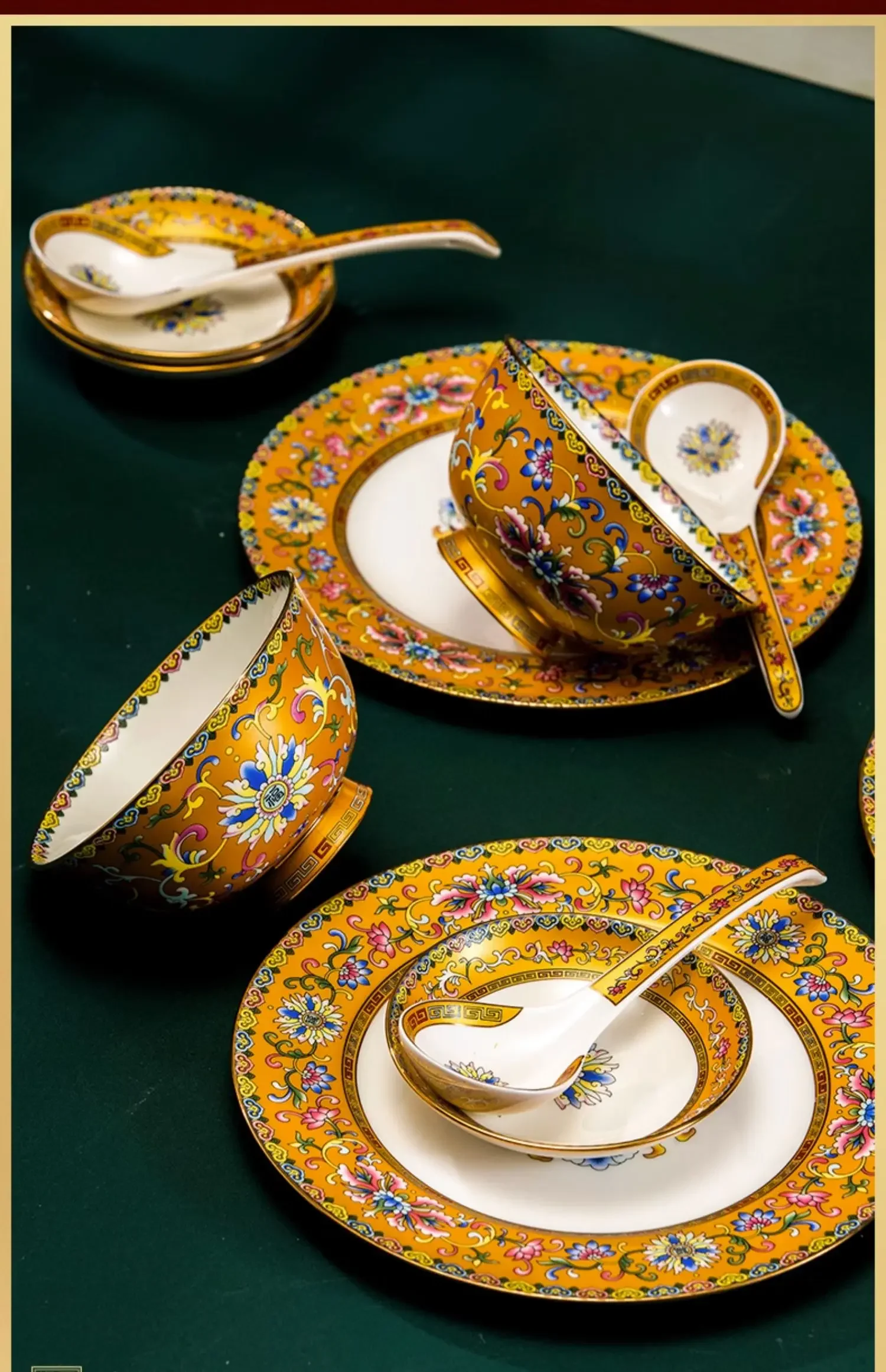 Bone China Palm Restaurant Dinnerware Premium Bone China