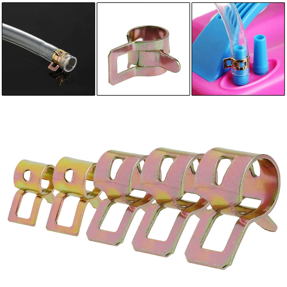 

50pcs 5/6/7/8/9mm Car Metal Spring Fuel Water Line Hose Pipe Air Tube Fastener Retainer Clamps Clip Set Car Accessories