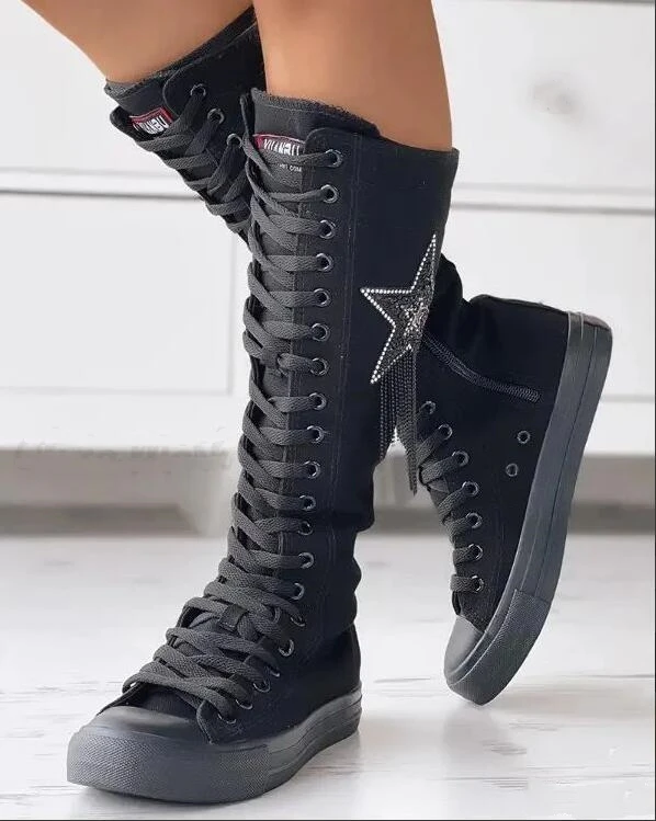 botas largas converse