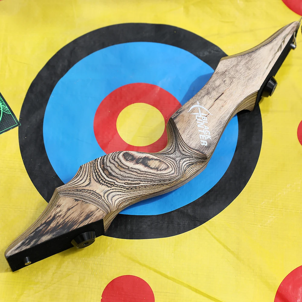 Description Picture 6 of itemBLACK HUNTER 60'' Recurve Bow 25-60lbs Right/Left Hand Bow Tech Wood Traditional Bow Wooden Split Archery Bow For Hunting