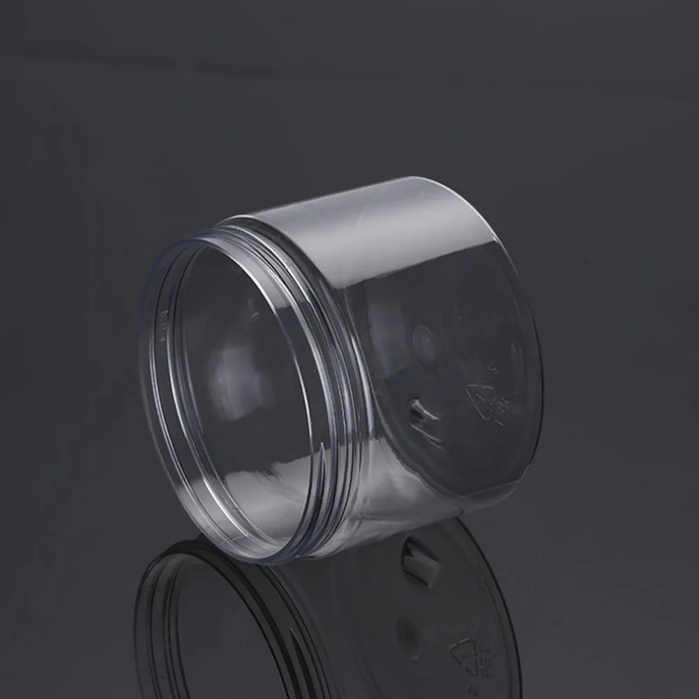 Clear Aluminum Lid Plastic Jar Empty Cosmetic Containers Makeup Box Travel Bottle 30ml 50ml 60ml 80ml 100ml 120ml 250ml 500ml