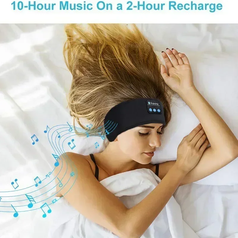 Słuchawki do spania Bluetooth opaska sportowa cienki miękki elastyczny wygodny bezprzewodowy zestaw słuchawkowy maska do spania dla oczu śpiących