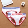 Men's back hollow pure cotton breathable comfortable back hollow briefs 1