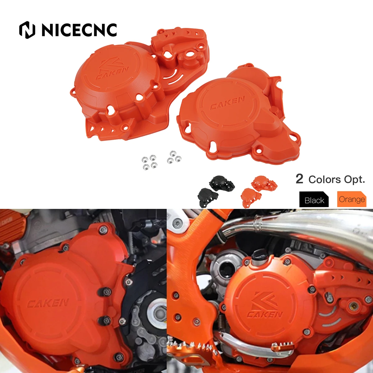 

NiceCNC For KTM EXC250 EXC300 XCW250 XCW300 TPI 2020-2023 SX250 XC250 XC300 TPI Ignition Clutch Cover Crankcase Guard Protector