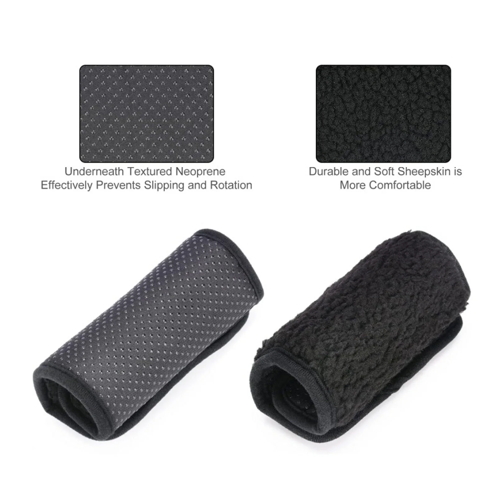 2Pcs Walker Grips Padded Hand Covers Washable Walker Handle Grips Anti Slip Soft Black Moisture Wicking for Senior Elderly 4