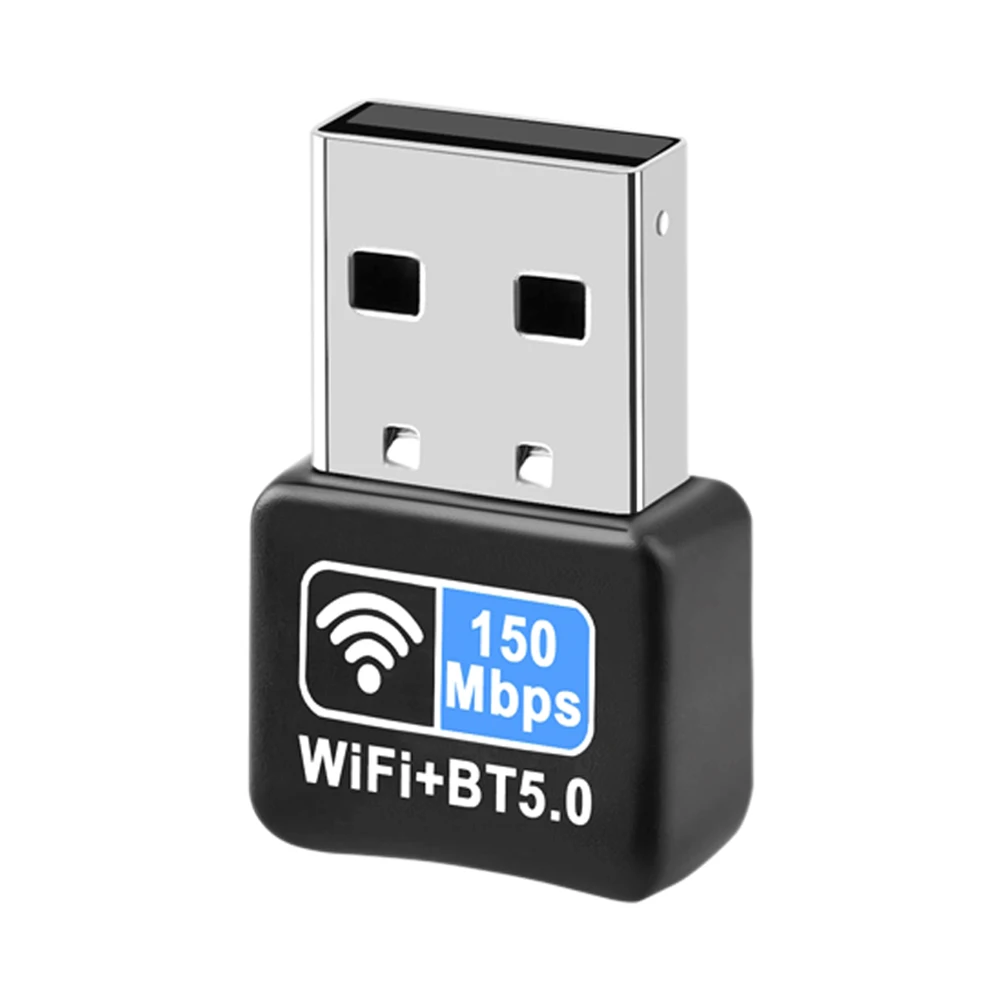 데스크탑용 미니 USB 이더넷 와이파이 동글, 블루투스 호환 5.0 IEEE 802.11N, 네트워크 카드 리시버 프리 드라이버, 150Mbps