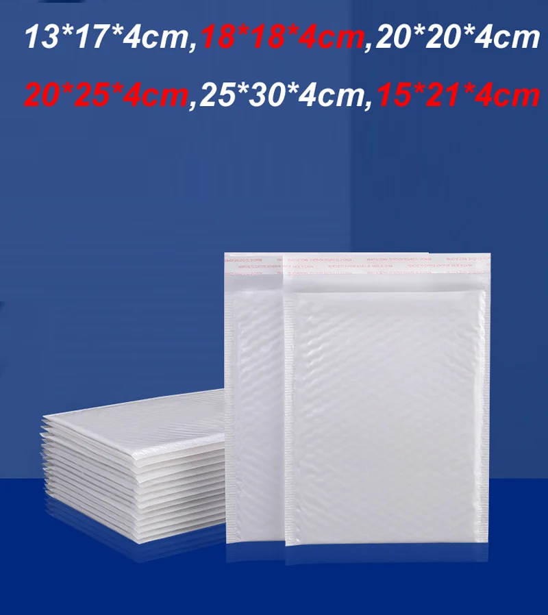 10Pcs/Lot Bubble Envelope bag white Bubble PolyMailer Self Seal mailing bags Padded Envelopes for Magazine Lined Mailer