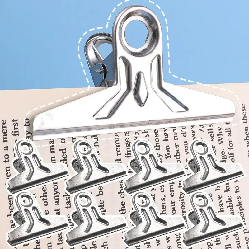 1/3/5Pcs Stainless Steel Multi-functional Metal Clamp Paper Clips Strong Binder School Office Household Stationery Supplies