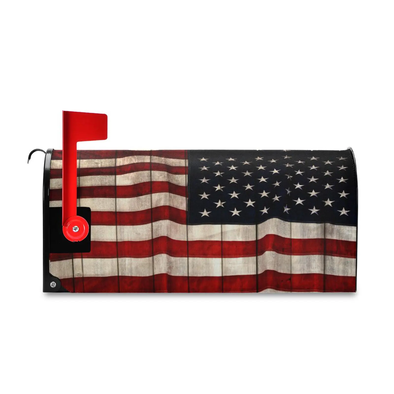 Polyester Material Mailbox Cover American Flag Print Letter Post Box Wrap Decoration Stickers Large Standard Size